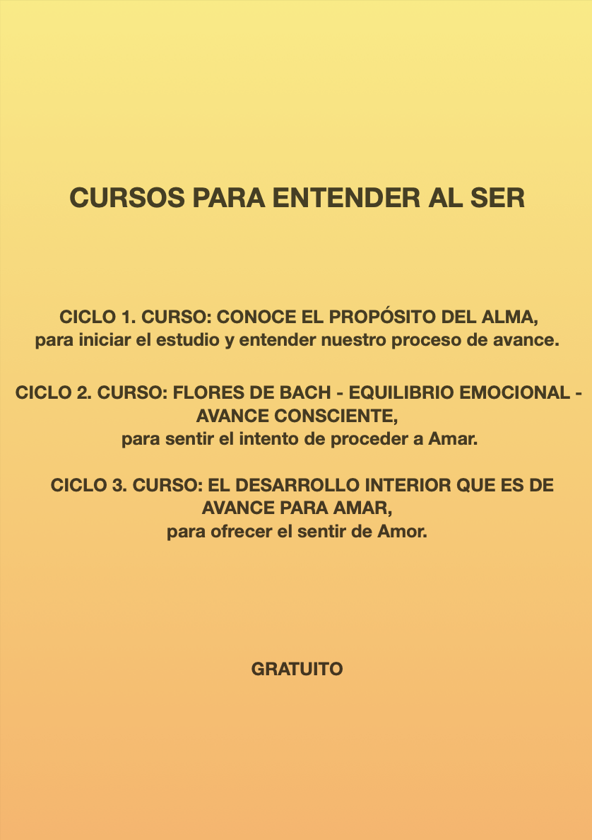 CURSO PARA ENTENDER AL SER